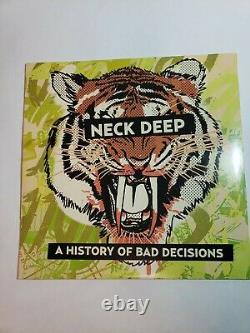 Neck Deep Rain In July / A History Of Bad Decisions Vinyl Record Green w Yellow