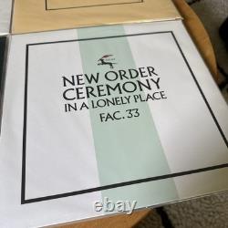 New Order-4 VINYL LOT-Ceremony (Version 1 & 2)-Temptation-Everythings Gone green