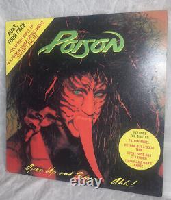 Poison RARE Green Vinyl Australia Tour Pack w Banned Cover Signed Bret & Rikki