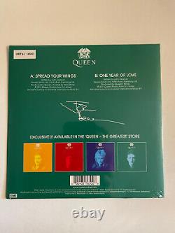 Queen The Greatest Pop Up Store Carnaby 7 Green Vinyl John Deacon #874/1000