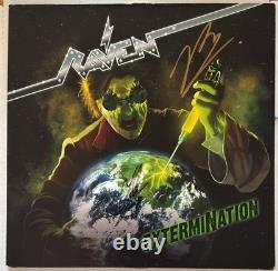RAVEN ExtermiNation GREEN Vinyl 2015 SIGNED by Mark & John Gallagher READ DESC
