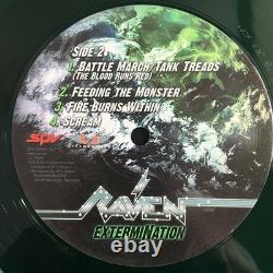 RAVEN ExtermiNation GREEN Vinyl 2015 SIGNED by Mark & John Gallagher READ DESC
