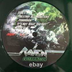 RAVEN ExtermiNation GREEN Vinyl 2015 SIGNED by Mark & John Gallagher READ DESC