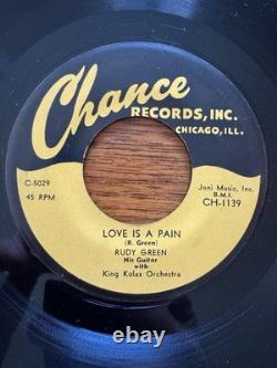RUDY GREEN no need of your crying / love is a pain CHANCE 7 Single 45 RPM Soul