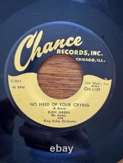 RUDY GREEN no need of your crying / love is a pain CHANCE 7 Single 45 RPM Soul