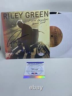Riley Green Signed Mini Vinyl I Wish Grandpas Never Died PSA/DNA Coa Country
