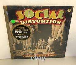 SOCIAL DISTORTION hard times 2Lp GREEN Vinyl DOUBLE Record with Poster & cd SEALED