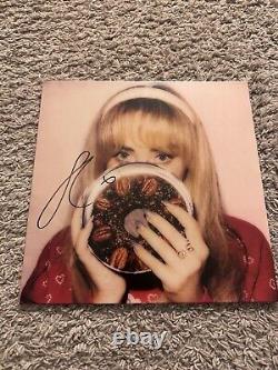 Sabrina Carpenter Signed Fruitcake Olive Green Vinyl Jacket Newbury Comics