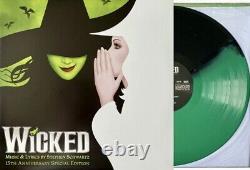 Sealed Broadway Wicked Soundtrack 2LP Vinyl Green/Black Split 15th Anniversary
