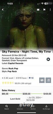 Sky Ferreira Night Time, My Time GREEN Vinyl LP Limited Edition Green Vinyl