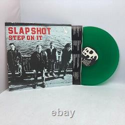 Slapshot Step On It LP 1988 VG+ TAANG! Records Green Wax Boston Punk Oi Vinyl