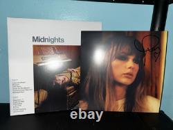TAYLOR SWIFT Midnights Jade Green Edition Vinyl With Hand Signed Photo (+ Heart)