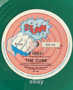 THE CURE -A Forest 642- Ultra Rare Mispress Australian/NZ Green Vinyl 12