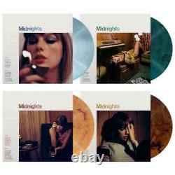 Taylor Swift Midnights Moonstone Blue Jade Green Mahogany & Blood Moon Vinyl 4LP