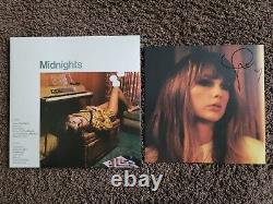 Taylor Swift Midnights Vinyl With Hand Signed Photo Jade Green HEART SIGNATURE