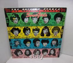 The Rolling Stones Some Girls Rare Vinyl Record 70's Die Cut Cover Green Yellow