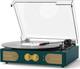 Vintage Green Vinyl Record Player With Built-in Speakers & 3-speed Turntable