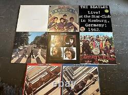 Vintage the beatles vinyl lot with limited edition green abbey road vinyl