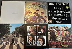 Vintage the beatles vinyl lot with limited edition green abbey road vinyl