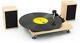 Vinyl Record Player With Powerful External Speakers 3 Speed Belt-driven Wooden