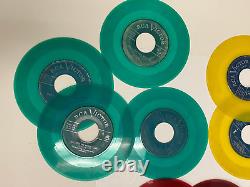 Vtg 1950s RCA Victor 45 rpm LOT 28 Colored Vinyl Records Red Green Yellow Blue