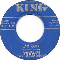 WYNONIE HARRIS Lovin' Machine on King translucent green vinyl R&B 45 HEAR