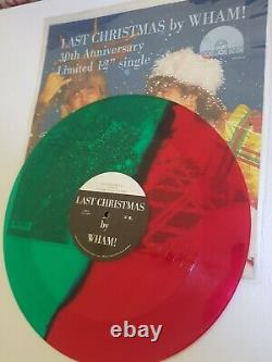 Wham! Last Christmas Limited Edition Translucent Red&Green Vinyl Record